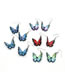 Fashion 3. Green Blue Resin Simulation Butterfly Stud Earrings