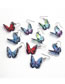 Fashion 3. Green Blue Resin Simulation Butterfly Stud Earrings