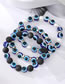 Fashion Round Beads Black Eyes White Turquoise Bracelet Resin Eye Volcanic Stone Beaded Bracelet