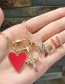Fashion White Copper Inlaid Zircon Drop Oil Love Cross Letter Mom Pendant Necklace