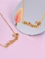 Fashion Color Copper Set Zircon Alphabet Mom Pendant Necklace For Girls