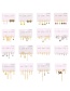 Fashion Gold 6-piece Set Of Bronze Zirconia Bow Pearl Chain Pendant Earrings