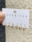 Fashion Gold Set Of 6 Copper Round Earrings