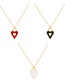 Fashion Black Copper Drop Oil Openwork Heart Pendant Necklace