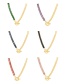 Fashion Green Copper Inlaid Zirconium Stitching Chain Ot Buckle Necklace