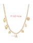Fashion Gold-2 Bronze Mama Starburst Pendant Necklace With Zirconium Alphabets