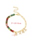 Fashion Red Bronze Zirconium Stitching Chain Letter Mama Pendant Bracelet