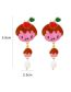 Fashion Color Alloy Cartoon Character Red Apple Earrings