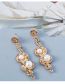 Fashion Gold Alloy Diamond Snake Stud Earrings