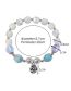 Fashion Blue Geometric Crystal Beaded Camellia Bracelet