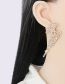 Fashion Ab Alloy Diamond Lightning Stud Earrings