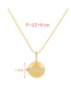 Fashion Gold-3 Bronze Zircon Alphabet Love Heart Pendant Necklace