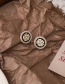 Fashion Black  Silver Needle Camellia Disc Pearl Earrings