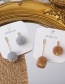Fashion Brown Asymmetrical Hair Ball Zircon Chain Earrings