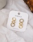 Fashion Golden Full Rhinestone Ring Chain Earrings
