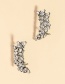 Fashion White Hollow Crescent Hollow Earrings