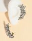 Fashion White Hollow Crescent Hollow Earrings