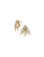 Fashion Golden Tassel Geometric Transparent Full Diamond Earrings