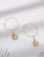 Fashion Golden Alloy Ring Pearl Pirate Hat Ear Ring