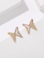 Fashion Butterfly Diamond Butterfly Stud Earrings