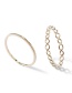 Fashion Golden Hollow Love Geometric Wavy 9-piece Ring