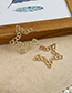 Fashion Silver Color Alloy Chain Five-pointed Star Earrings