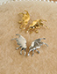 Fashion Gold Color Alloy Butterfly Stud Earrings