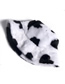 Fashion Dark Brown Cow Pattern Plush Warm Fisherman Hat
