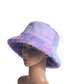 Fashion Pink Purple Rainbow Color Plush Warm Fisherman Hat