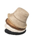 Fashion White Suede Padded Lamb Wool Fisherman Hat