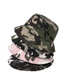 Fashion Pink Camouflage Windproof Sunshade Lamb Wool Fisherman Hat