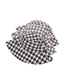 Fashion Houndstooth-black Thick Houndstooth Leopard Fisherman Hat