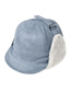 Fashion Blue Lamb Wool Double Padded Duck Tongue And Ear Protection Ski Hat