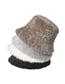 Fashion Gray Lamb Plush Warm Fisherman Hat