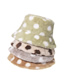 Fashion Beige Colorful Polka Dot Plush Warm Fisherman Hat
