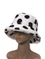 Fashion Black And White Dots Colorful Polka Dot Plush Warm Fisherman Hat