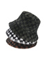 Fashion Gray Tartan Shade Warm Fisherman Hat