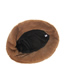Fashion Beige Leopard Print Bear Ear Ball Plush Fisherman Hat