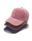 Fashion Pink Vertical Stripes Velvet Solid Color Light Board Baseball Cap