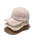 Fashion Beige Warm Lamb Plush Solid Color Baseball Cap