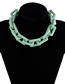Fashion Green Clasp Chain Tassel Acrylic Necklace