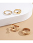 Fashion Golden Irregular Snake Shaped Ring Set