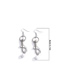 Fashion White K Asymmetrical Lock Pearl Geometric Keychain Ear Hook