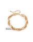 Fashion Golden Tassel Single Layer Aluminum Chain Necklace
