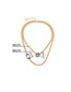 Fashion Golden Multi-layer Cross Gold Alloy Necklace