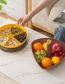 Fashion Green Double Layer Plastic Fruit Plate With Lid