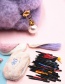 Fashion Purple-puppy Plush Cloud Smiley Bear Cosmetic Bag