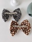 Fashion Polka Dot Black Suit Leopard Print Bow Hair Clip Large Intestine Hair Tie Set