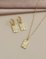 Fashion Golden Copper Leaf Square Necklace