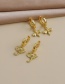 Fashion Golden Copper Insect Ear Studs